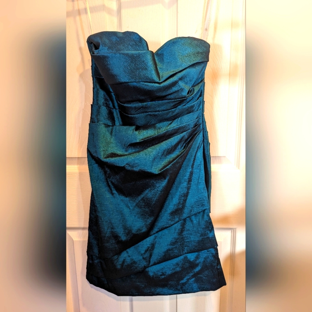 💙 CINDY 💙 Shimmery Satin Party Dress